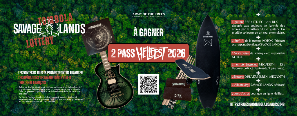 affiche tombola savage lands hellfest